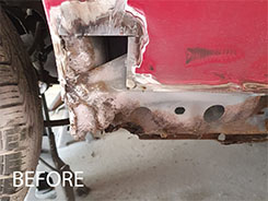 Mazda MX-5 - Rear Sill Repair and Respray